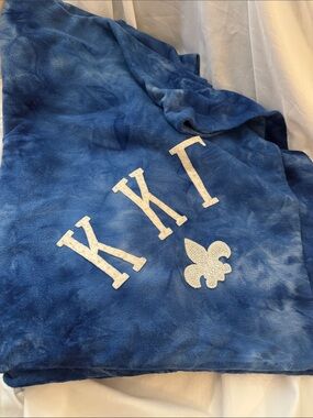 Kappa Kappa Gamma XL Blue Plush Blanket